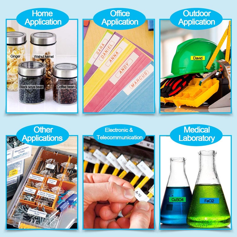 Absonic 2-Pack Compatible for LK-4BWV LC-4BWV9 12mm 0.47" White on Black Label Tape Work with Epson LabelWorks LW-300 LW-400 LW-500 LW-600P LW-700 LW-900P LW-1000P Label Maker - Image 5